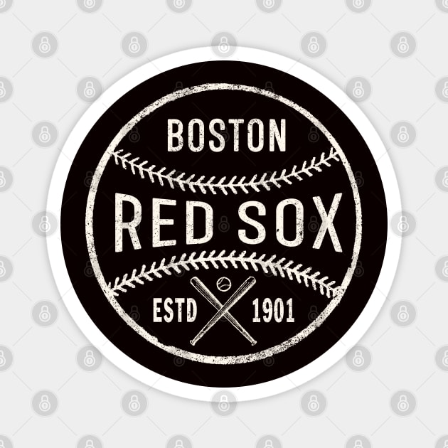 Vintage Boston Red Sox 2 by Buck Tee Magnet by Buck Tee